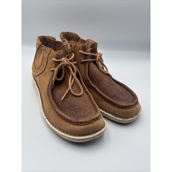 Justin‎ Boots Goodluck Moc Toe Chukka Booties Womens Size 10M Casual Boots JL261 - Picture 2 of 13